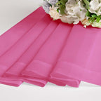 Short Hot Pink Sheer Curtains 30 Inch Length 2 Panels Set, Kitchen Curtains - Image 7