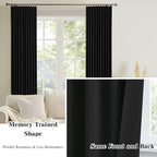 Short Pinch Pleated Blackout Curtains 54 Inch Long 2 Panels - Image 6