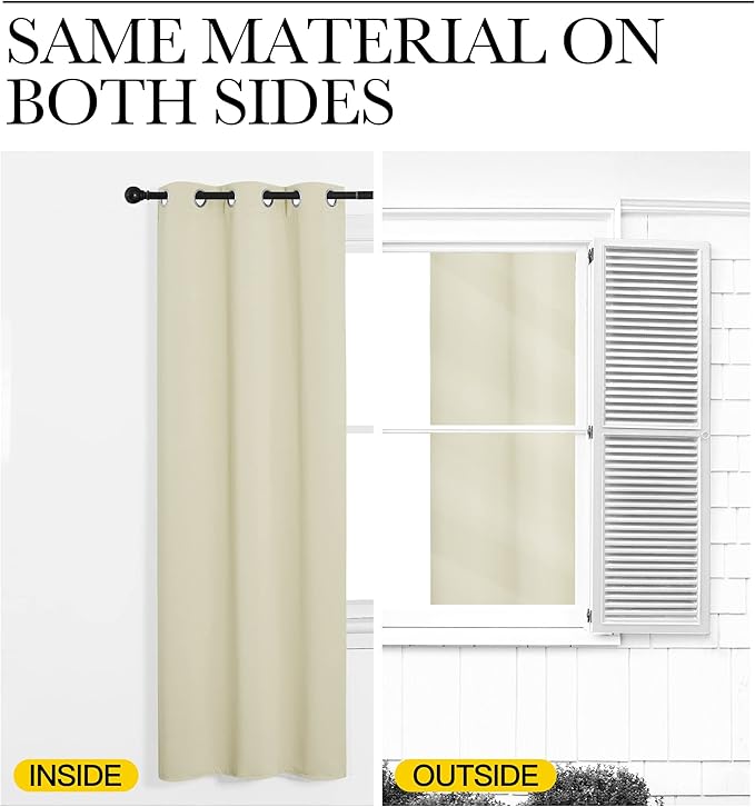 NICETOWN Room Darkening Short Curtain Panels - Image 6