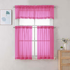 Chyhomenyc Sheer Valances for Windows, Light Filtering Small Window Curtains - Image 2