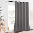 NICETOWN Blackout Gray Curtain 110 inch Length, Grommet Extra Long Thermal - Image 2
