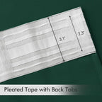 MIULEE Christmas Hunter Green Back Tab Blackout Curtains 52"x90" 2 Panels | Rod - Image 4
