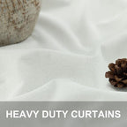Living Room Curtains 84 Inches Long Faux Linen Darkening Curtain - Image 3