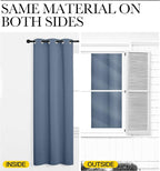 NICETOWN Stone Blue Room Darkening Curtain Panels 78" Length - Image 6