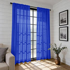 SpaceDresser Check Sheer Curtains 54 Inches Long - Image 6