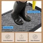 GORILLA GRIP 100% Waterproof All-Season WeatherMAX Doormat 35x23, US Designed - Image 5