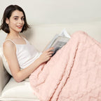 Aganear Fleece Throw Blanket for Couch Sofa 50"x60" Pink | Lightweight Fuzzy - Image 5