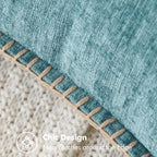 MIULEE Decorative Couch Throw Pillow Covers 16x16 Inch Coastal Aqua Blue | 2 - Image 2