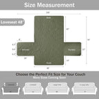 Olive Green Loveseat Covers for 2 Cushion Couch, Water-Repellent Slip Covers - Image 7