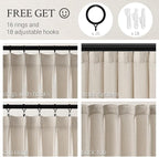 Pinch Pleated 78 Inch Curtains 2 Panels - Image 3