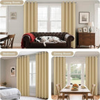 Joydeco Beige Blackout Curtains - Image 6