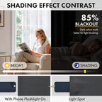 MIULEE 4 Panel Set Short Bedroom Blackout Curtains 54 Inch Long Grey | Thermal - Image 3