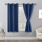 Short Blackout Curtains for Bedroom, 38 x 45 Inch, 2 Panels | Thermal Insulated - Image 8