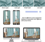 Simplebrand Ava Aqua Short 36 Inches Blackout Curtain 2 Panels Set, Half Window - Image 9