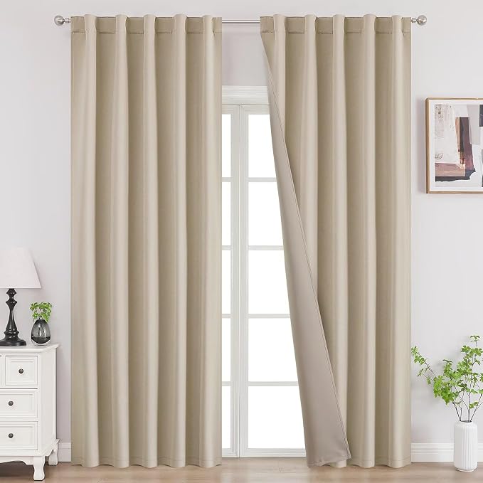 Joydeco 108 Inch Blackout Curtains by JOYDECO