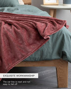 KMUSET Fleece Blanket Throw Size Coral Lightweight Super Soft Cozy Luxury Bed - Image 4