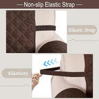 Reversible Recliner Chair Covers, Chocolate | Chair Covers - Image 6
