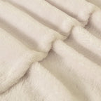 BEDELITE Fleece Blanket Soft Plush King Size Bed Blanket Beige 108"x90" | Ultra - Image 7