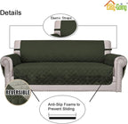 Easy-Going Reversible Couch Cover, Oversized Chair, Army Green/Beige | Machine - Image 3