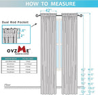 2 Pack Ivory Sheer Curtain Panels - Image 9