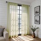 SpaceDresser Check Sheer Curtains 72 Inches 2 Panels Set, Rod Pocket Plaid - Image 4