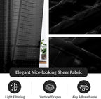SpaceDresser Check Sheer Curtains 108 Inches Long - Image 4