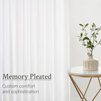 Topfinel White Pinch Pleated Linen Curtains 84 Inch Length 1 Panels - Image 5