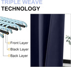 Simplebrand Ava Navy Blue Blackout Curtains - Image 4