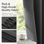 MIULEE Grey Blackout Curtains 4 Panels Set 72 Inch Length Bedroom | Thermal - Image 5