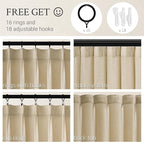 Pinch Pleated 92 Inch Curtains 2 Panels - Image 2