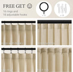 Topfinel Pinch Pleated Curtains 72 Inches Long 2 Panels Set, 40x72 inch Length - Image 2