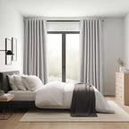 Topfinel 102 Inches Long Custom Blackout Linen Curtains, Burlap Drapes 2 Panels - Image 7