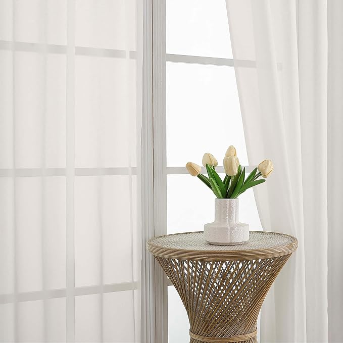Ivory Bedroom Curtains 96 Length - Image 3