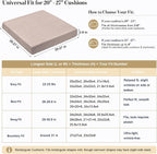 12Pcs Patio Cushion Covers Stretch Outdoor Furniture Protector Slipcovers | - Image 3