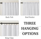 RYB HOME Sheer Curtains 108 inches, Extra Long Floor to Ceiling Curtains | - Image 2
