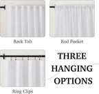 RYB HOME Linen Semi Sheer Curtains - Image 2
