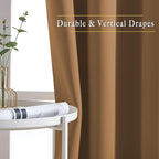 NICETOWN Gold Brown Curtains 2 Panels 84 inches Long - Image 5
