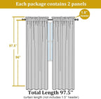 Furman Ivory Sheer Curtains 96 inches Long - Image 7