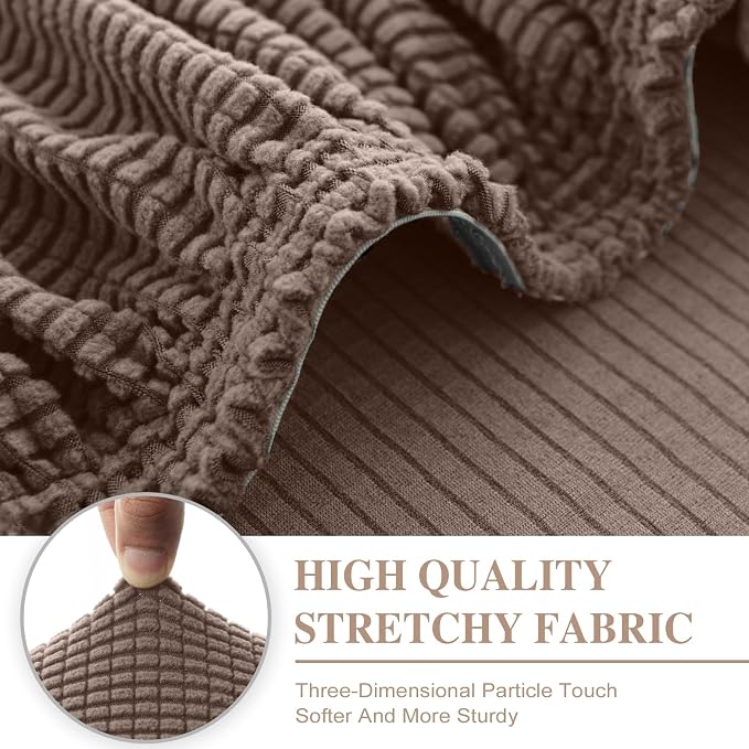 LA MEACK Couch Cushion Cover Seat Cushion Cover Stretch Armchair Cover Separate - Image 4