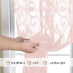 Furman Sheer Curtains 45 Inch Length 2 Panels Set - Image 3