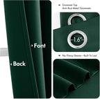 MIULEE Blackout Curtains for Bedroom 2 Panel 40 x 36 Inch Long Hunter Green | - Image 5