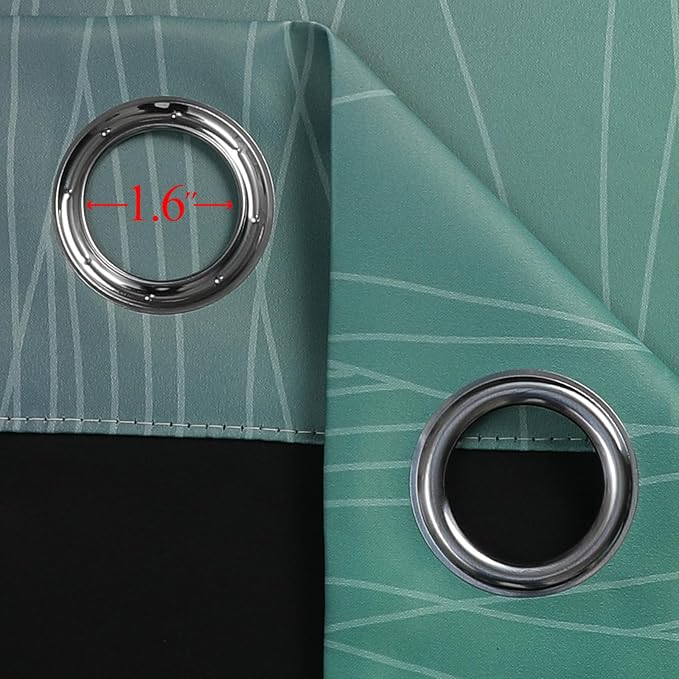 Black and Green Ombre Blackout Curtains 72 Inches Long | Gradient Color Curtains - Image 7
