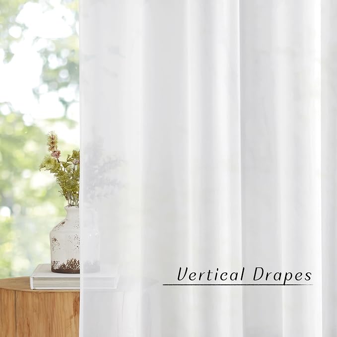 NICETOWN Bedroom Sheer Curtains 54 inch Length - Image 5