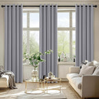 MIULEE Blackout Curtains for Bedroom 2 Panels 40 x 84 Inch Long Silver Grey | - Image 6