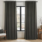 Topfinel Linen Blackout Curtain 90 Inches Long by Topfinel