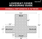 Easy-Going Reversible Couch Cover, 2 Cushion Sofa, Chocolate/Beige | Loveseat - Image 6