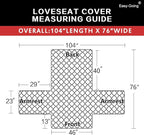 Easy-Going Reversible Couch Cover, 2 Cushion Sofa, Wine/Beige | Machine - Image 6