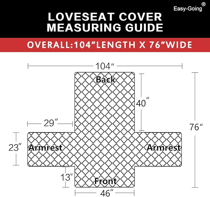 Easy-Going Reversible Couch Cover, 2 Cushion Sofa, Wine/Beige | Machine - Image 6