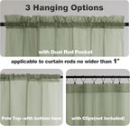 Chyhomenyc Sheer Window Valance Curtains, 42x14 Inches 2PCS, Light Filtering - Image 5