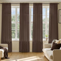 MIULEE Chocolate Sheer Curtains 84 Inches Long 4 Panels 42 x 84 Inches | Light by MIULEE